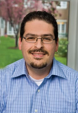 Tamir Gonen is making sense of membrane proteins that allow water or sugar molecules into cells. Photograph by Paul Fetters