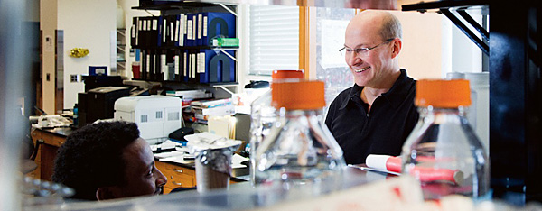 Jim Bardwell looks for postdocs with quality publications who will fit his lab's group dynamic. Photograph by Peter Baker
